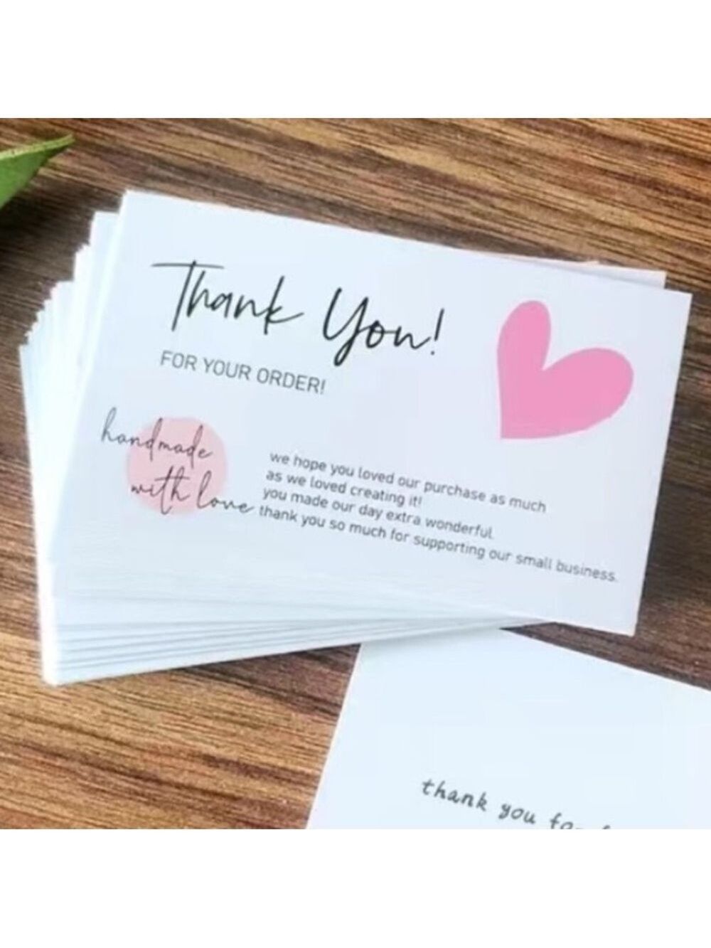 50 Cards, Thank You Handmade with Love, Cards 3.5” X 2”